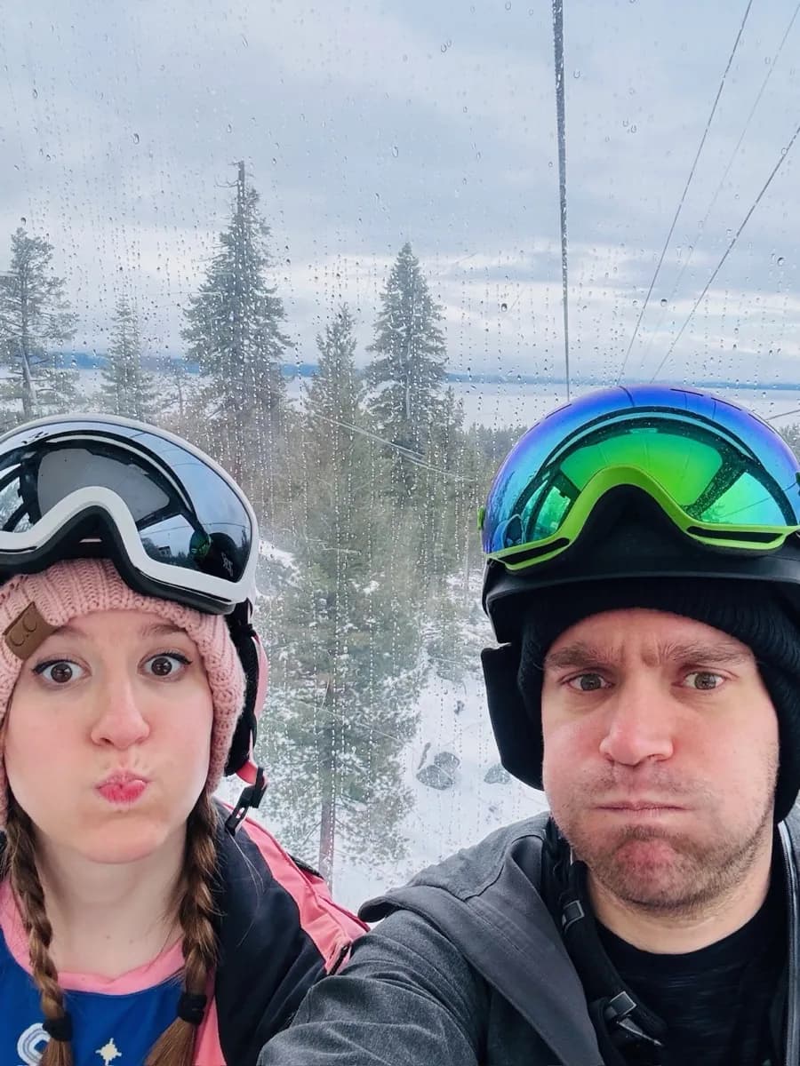 Chrissy and Dimitri together on an adventure